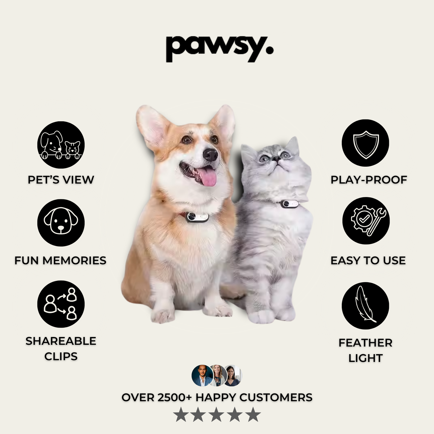 PawsyCam™ - Pet Action Camera